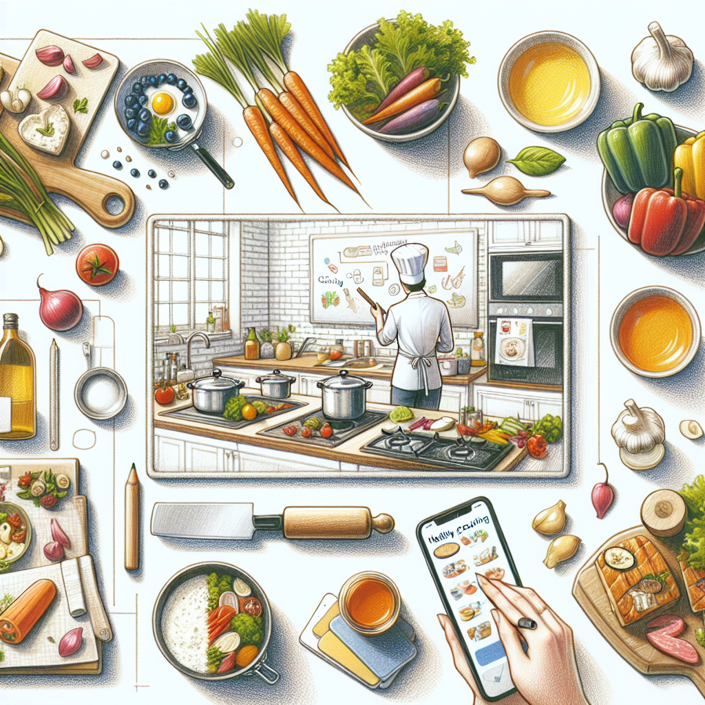 Pastelková ilustrace znázorňující téma: Vaření