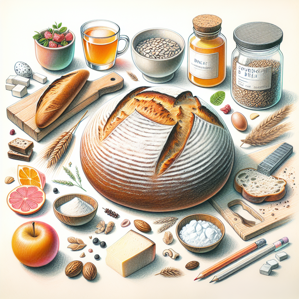 Pastelková ilustrace znázorňující téma: Kvašení a pečení