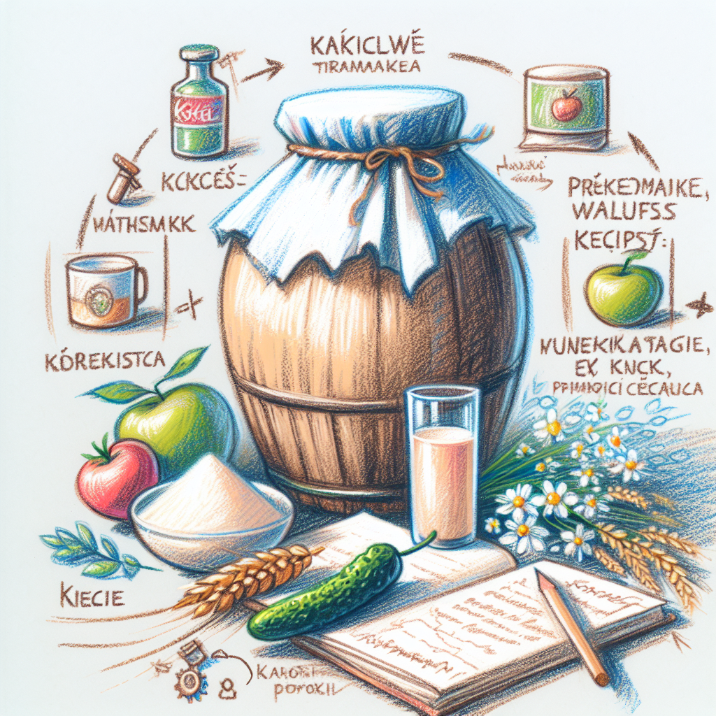 Pastelková ilustrace znázorňující téma: Česká kuchyně