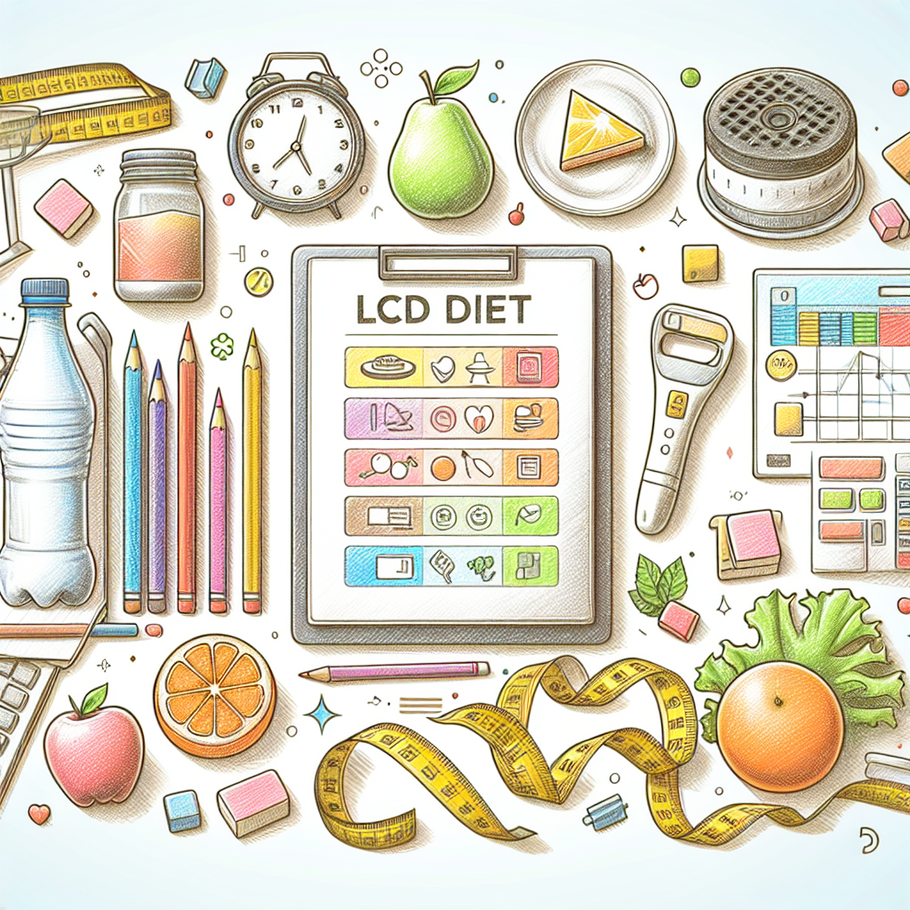 Pastelková ilustrace znázorňující téma: Diety a výživa