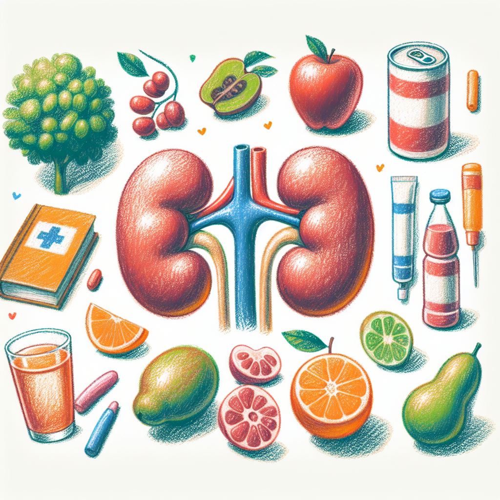 Pastelková ilustrace znázorňující téma: Zdraví ledvin