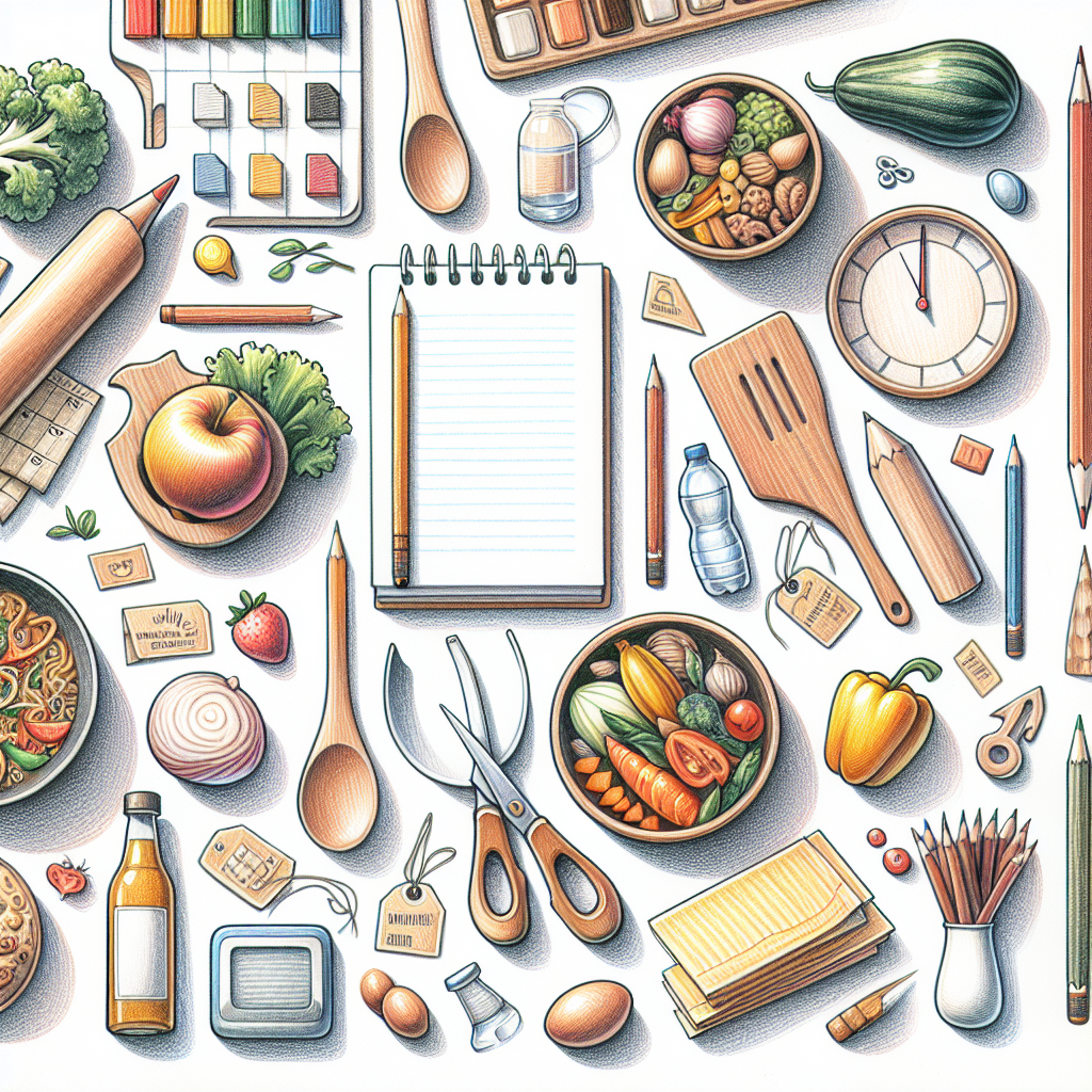 Pastelková ilustrace znázorňující téma: Vaření a stravování