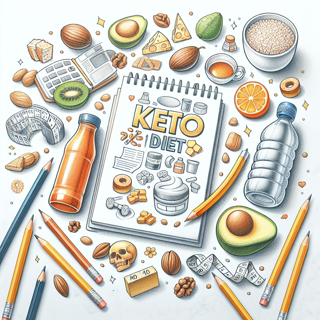 Pastelková ilustrace znázorňující téma: Keto dieta