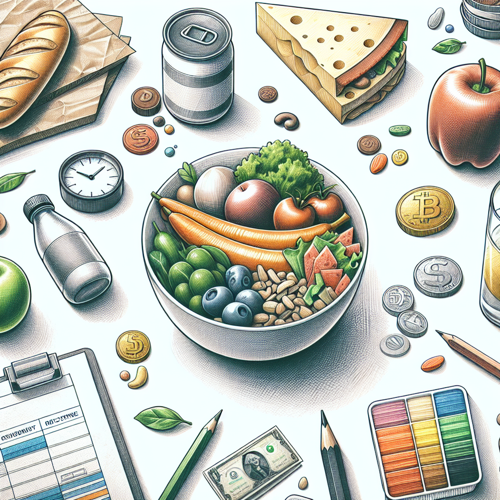 Pastelková ilustrace znázorňující téma: Jídlo a výživa