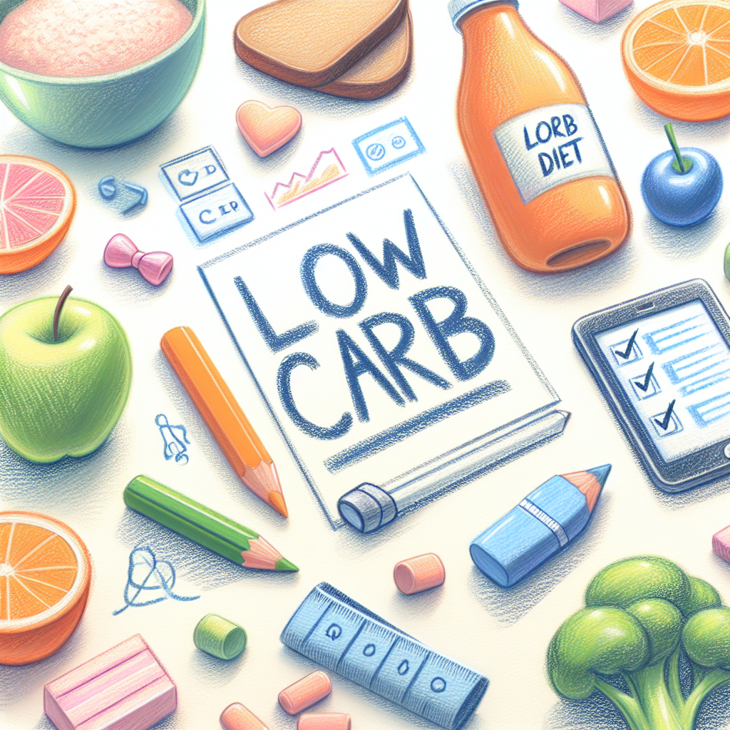 Pastelková ilustrace znázorňující téma: Diety