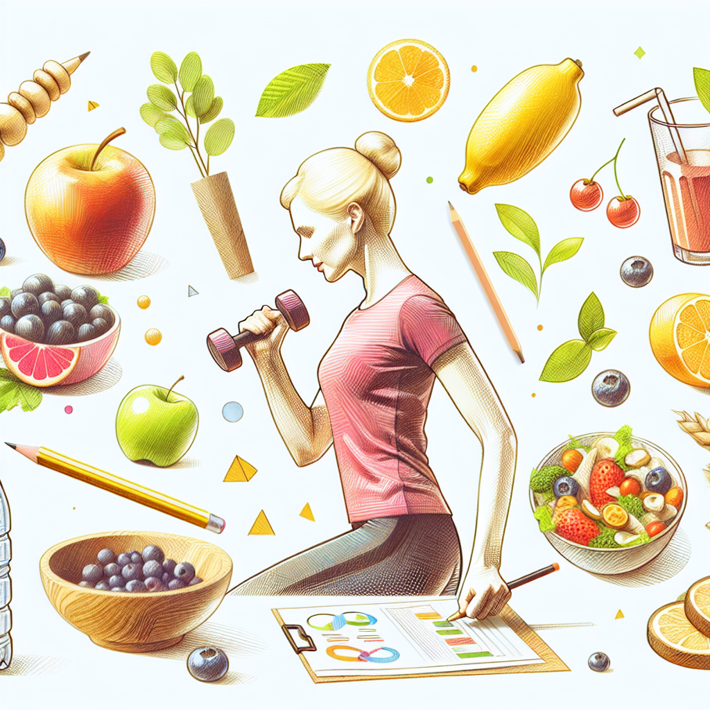 Pastelková ilustrace znázorňující téma: Zdravý životní styl