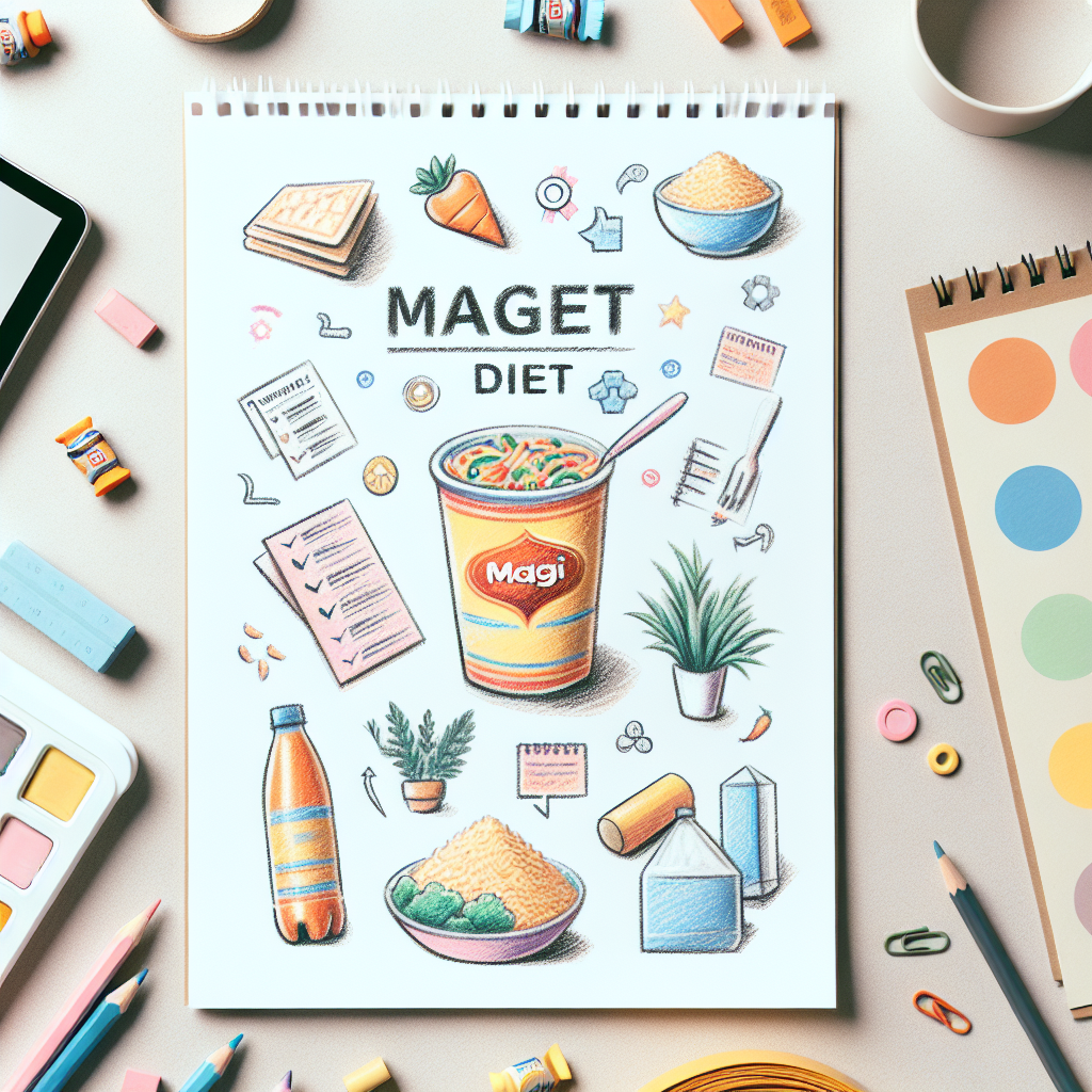 Pastelková ilustrace znázorňující téma: Diety