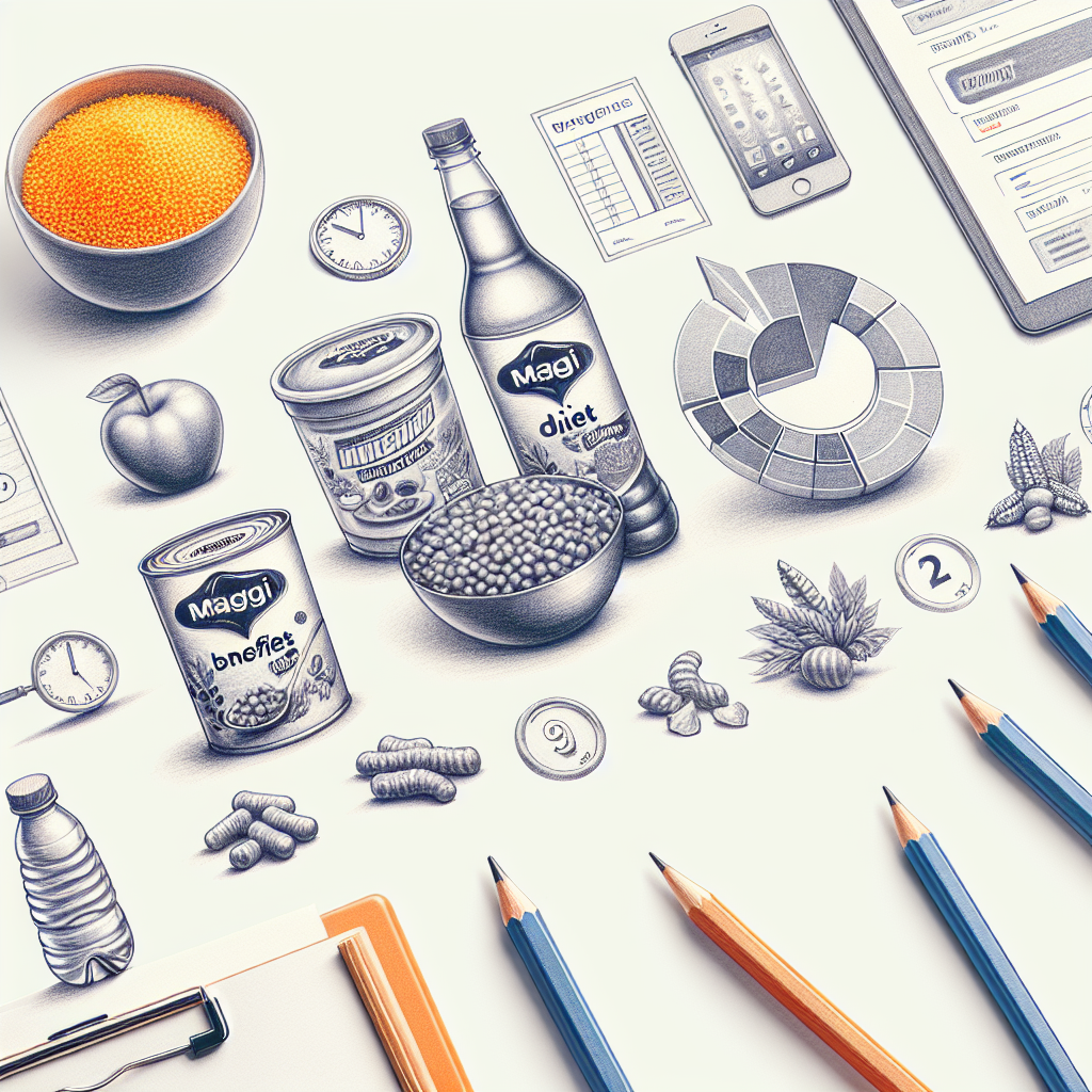 Pastelková ilustrace znázorňující téma: Diety