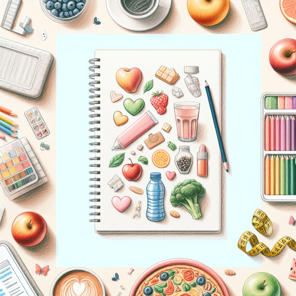 Pastelková ilustrace znázorňující téma: Diety a výživa