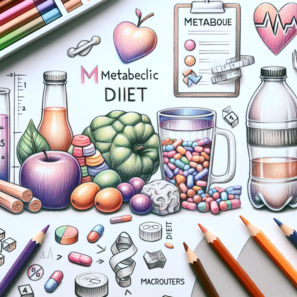 Pastelková ilustrace znázorňující téma: Diety