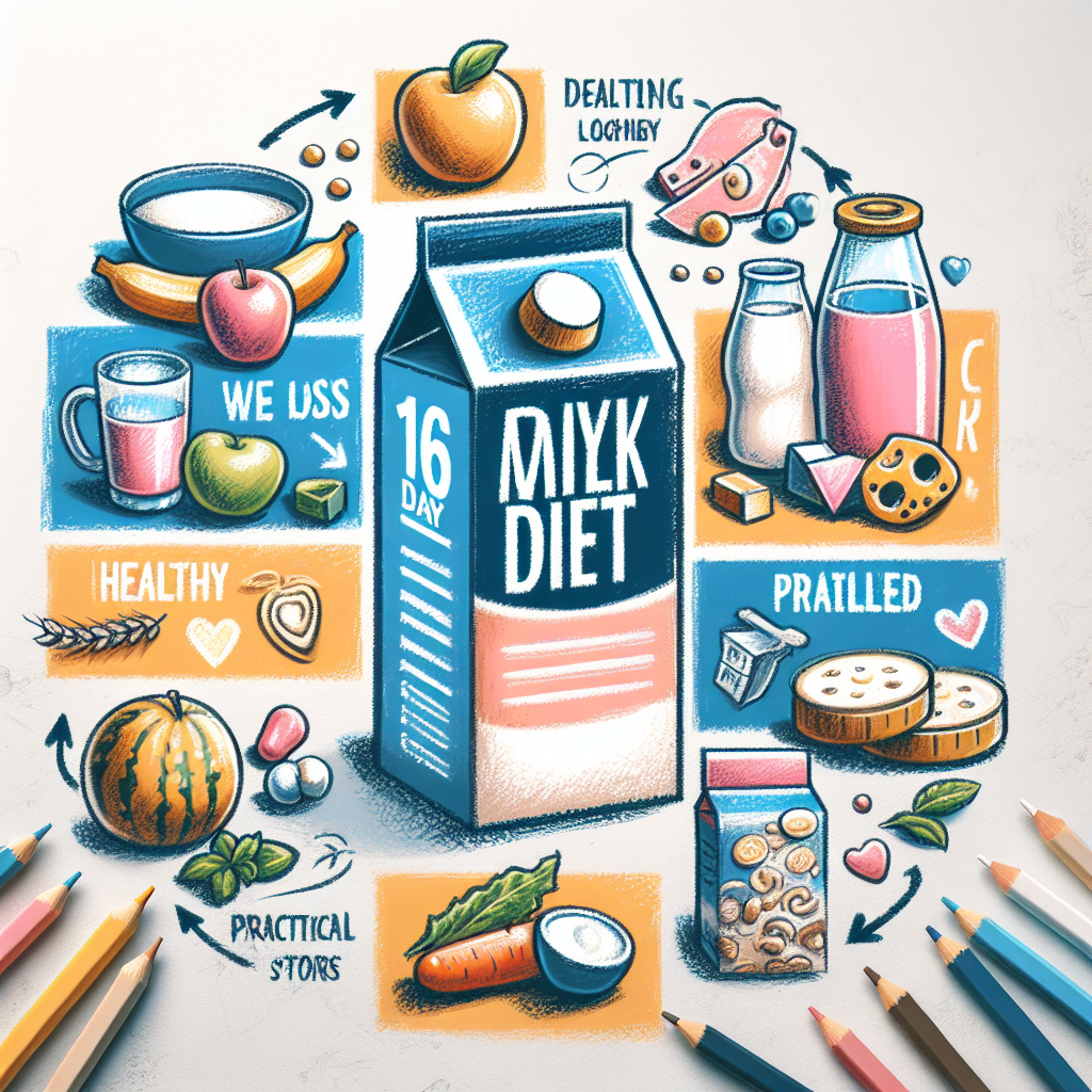 Pastelková ilustrace znázorňující téma: Diety