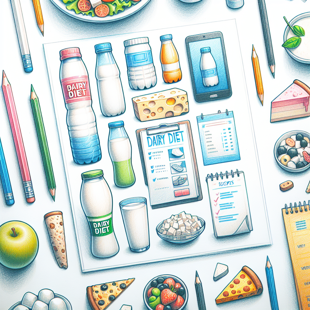 Pastelková ilustrace znázorňující téma: Diety