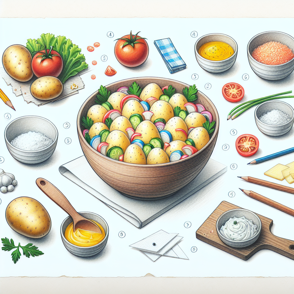 Pastelková ilustrace znázorňující téma: Recepty