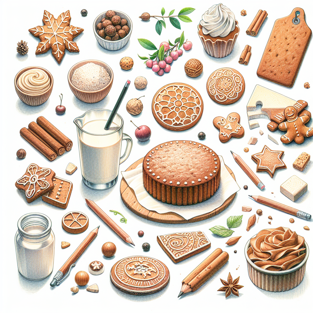 Pastelková ilustrace znázorňující téma: Dezerty