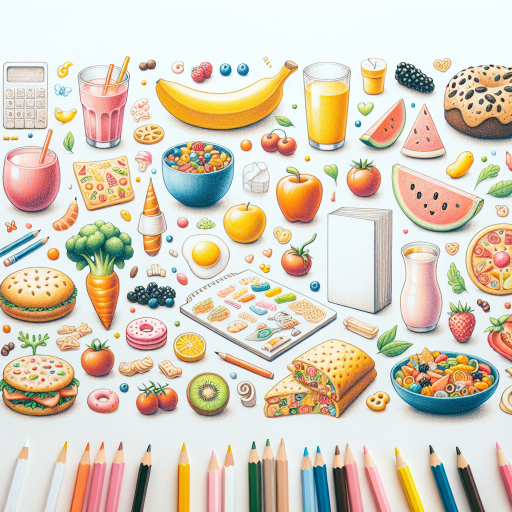 Pastelková ilustrace znázorňující téma: Dětská strava